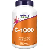NOW,NOW Foods,NOW,NOW Foods C-vitamiini C-1000 ruusunmarjalla - Hidas vapautuminen - 250 tablettia