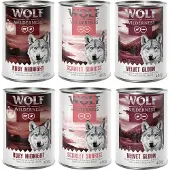 Wolf of Wilderness 6x400g Red Meat lajitelma koiran märkäruoka