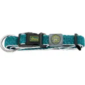 Hunter - Koiran panta Hilo Vario Basic Mesh Turkoosi M-L 33-50cm - Koirat - Kaulapannat