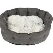 Dogman Classy Memory Foam pyöreä koiran sänky, harmaa - 74 cm