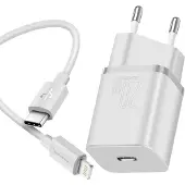 Baseus Super Si Pikalaturi USB-C / Lightning Kaapeli - 20W - Valkoinen