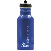 Laken Basic Flow Cap alumiininen juomapullo 0,6L, sininen 0,6L Sininen metallihohto