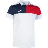 Joma Crew V Short Sleeve Polo Valkoinen 9-10 Years Poika