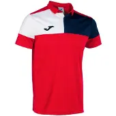 Joma Crew V Short Sleeve Polo Punainen 12-14 Years Poika