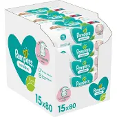 Pampers Sensitive puhdistavat kosteuspyyhkeet lapsille herkälle iholle 15x80 kpl