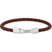 Thomas Sabo Rebel At Heart ruskea nahkarannekoru A2147-682-2-L19