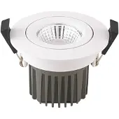 Sigor LED-kattoon upotettava spotti Diled, Ø 8.5cm, 10 W, Dim-To-Warm, valkoinen himmennettävä, Valkoinen/opaali, Olohuone/ruokailutila, Alumiini, Moderni,