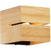 QAZQA Maalaismainen seinävalaisin tammipuuta 9,7 cm - Transfer Groove