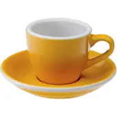 Loveramics Espresso kuppi ja lautanen Egg Yellow, 80 ml