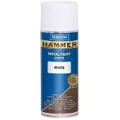 Maston Spraymaali Hammer sileä valkoinen 400ml Ruostesuoja, pohjamaali ja pintamaali