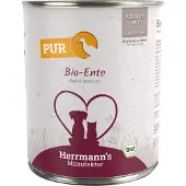 Herrmann's 24x800g Pure Meat Luomu luomuankka koiran märkäruoka