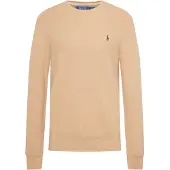 Ralph Lauren Mesh-Knit Cotton Crewneck Sweater - Beige - S