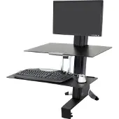 Ergotron – Workfit-s, single-ld, worksurface & large kybd tray (33-350-200)