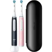 Oral-B Braun iO Series 3N Duo electric toothbrush black with pink housing, 3 modes, pressure control, magnetic cleaning technology, 2 heads and travel (8006540731857)