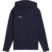 Puma Huppari Teamfinal Casuals Full Zip - Navy/hopea Lapset, koko 164 cm