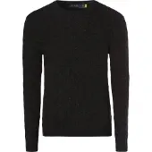 Ralph Lauren Cable-Knit Wool-Cashmere Sweater - Grey - M
