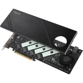 Asus Hyper M.2 x16 Gen5 Card, PCIe, M.2, PCIe 5.0, musta, PC, Aktiivinen