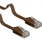 Goobay LAN UTP CAT 6 Flat - Dark Ruskea - 3m