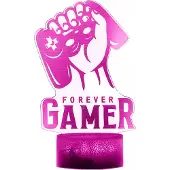 MaxCustom 3D Yölamppu - Forever Gamer