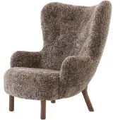 &tradition Petra VB3 High nojatuoli Öljytty saksanpähkinä-Sheepskin Sahara