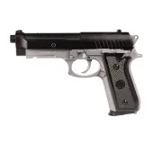 Cybergun PT92 Metalslide Spring Pistol 6mm - Dual Tone