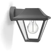 Philips Alpenglow ulkoseinävalaisin 60W E27 (ei sisällä lamppua), Seinävalaistus ulkotiloihin, Antrasiitti, Metalli, IP44, Patio, Puutarha, I