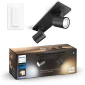 Philips Hue Runner spottivalo 2x5W 230V (musta)