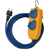 Brennenstuhl 1161750020, 5 m, Sisätila, IP54, Sininen, Keltainen, CE, 2 AC-pistorasia(a)