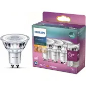 Philips SceneSwitch - LED-pistelamppu - GU10 - 1,5/3,5/4,8 W (50 W vastaava) - luokka F - lämmin valkoinen/liekkivalo - 2200/2500/2700 K (3 kpl)
