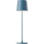 Brilliant Kaami LED ladattava pöytävalaisin, himmennettävä, vaaleansininen Kaami, himmennettävä, Sininen, Olohuone/ruokailutila, Metalli, Moderni