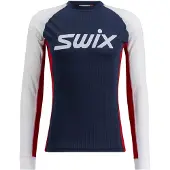 Swix Men's RaceX Classic Long Sleeve Dark Navy/Bright White Kerrasto yläosat XL