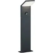 TRIO Lighting LED-pylväsvalaisin PEARL, korkeus 50 cm, antrasiitti, metalli, IP54 PEARL, Musta, Alumiini, Moderni