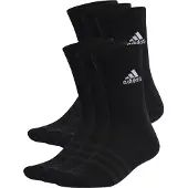 Adidas Urheilusukat 'Cushioned Sportswear Crew 6 Pairs' musta / valkoinen