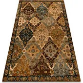 Rugsx Alfombra de lana OMEGA Torino oriental - color coñac 135x200 cm