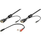 Goobay VGA & Audio FullHD - Musta - 3m