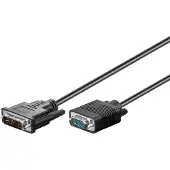 Goobay DVI-I SL - VGA Cable - Musta - 1m