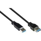 Goobay USB 3.0 SuperSpeed jatkokaapeli, musta