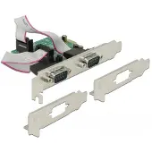 DeLOCK 89641, PCIe, Sarja, Matala profiili, PCIe 2.0, RS-232, Vihreä