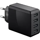 Goobay 4-way USB charger (30W) black