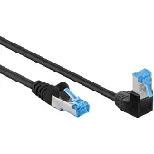 Pro CAT 6A patchable 1x 90° kulmassa, S/FTP (PiMF), musta