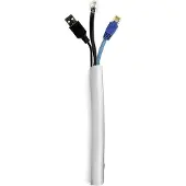 Multibrackets M Universal Cable Sock Self Wrapping 19 mm 25 m - Kaapelijärjestelijä, Hopea