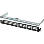 Pro 19 tums (48,3 cm) Keystone patchpanel, tom (1 U) för 24x Keystone-moduler
