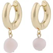 Sno of sweden Sanna kulta light pink korvarenkaat riipuksella 1318-6700379