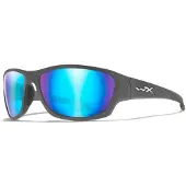 Wiley x WileyX CLIMB CAPTIVATE Polarized Blue Mirror Lenses Matte Grey Frame