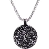 Northern Viking Jewelry Wolf Tree of Life kaulakoru NVJRS111