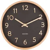 Karlsson KA5851BK Pure Wood Grain Small Black seinäkello 22 cm