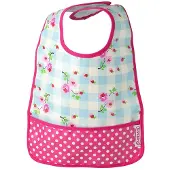 Bambino Easy Wipe Bib ? Grey/Plaid