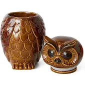 HK Living Keraaminen owl säilytyspurkki Roasted