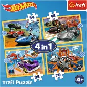 Trefl HOT WHEELS Palapelisetti 4 in 1
