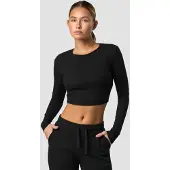 ICANIWILL Recharge Cropped Long Sleeve Black